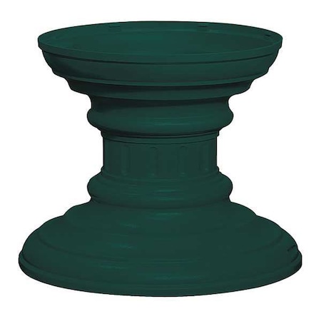 Pedestal, Green, Powder Coated, In Ground, Decorative MPN:3386GRN