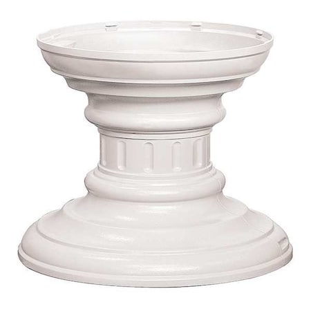Pedestal, White, Powder Coated, In Ground, Decorative MPN:3386WHT