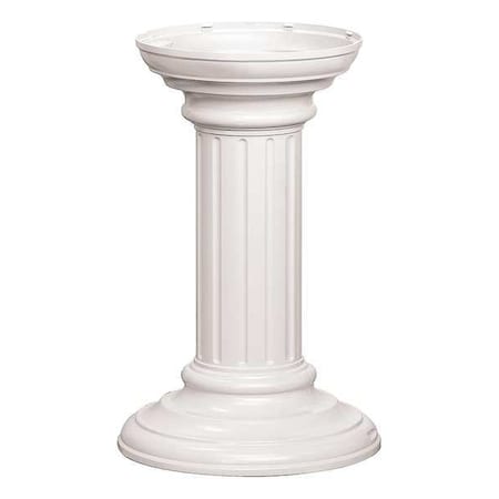 Pedestal, White, Powder Coated, In Ground, Decorative MPN:3396WHT