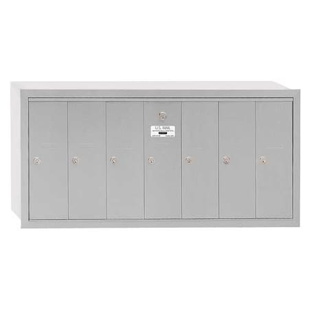 Mailbox, Aluminum, Powder Coated, 7 Doors, Recessed, - MPN:3507ARU