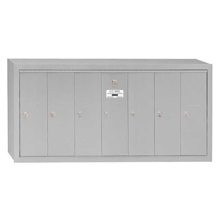 Mailbox, Aluminum, Powder Coated, 7 Doors, Surface, - MPN:3507ASU