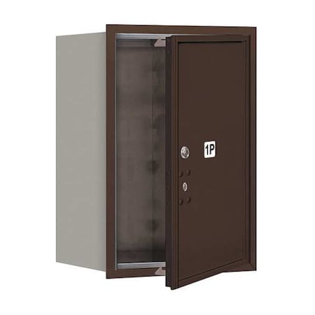 Mailbox, Bronze, Powder Coated, 1 Doors, Recessed, USPS MPN:3706S-1PZFU