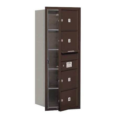 Mailbox, Bronze, Powder Coated, 4 Doors, Recessed, MB2 MPN:3710S-04ZFU