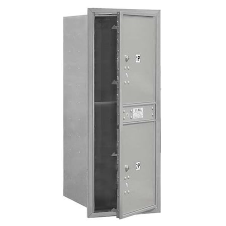 Mailbox, Aluminum, Powder Coated, 2 Doors, Recessed, 11 Door Height Equivalent MPN:3711S-2PAFU