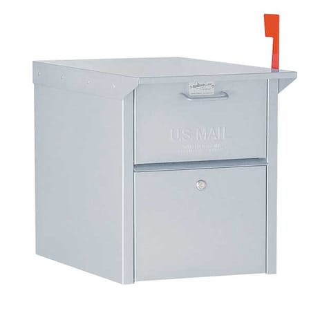 Mail Chest, Gray, Powder Coated, 1 Doors, Pedestal, - MPN:4350SLV