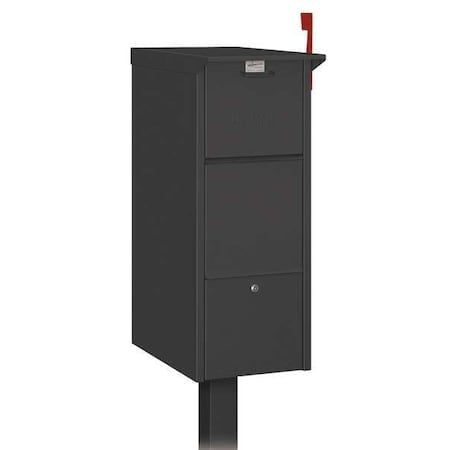 Drop Box, Black, Powder Coated, 1 Doors, Recessed, Aluminum MPN:4375BLK