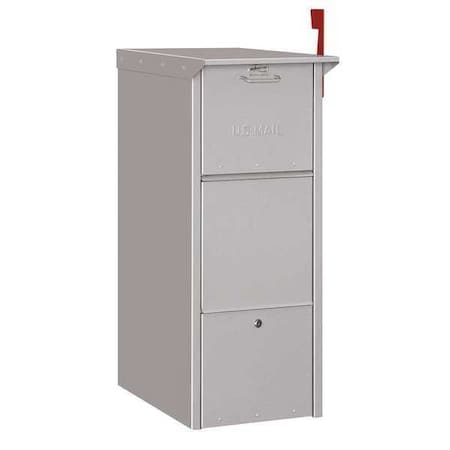 Drop Box, Gray, Powder Coated, 1 Doors, Recessed, Aluminum MPN:4375SLV