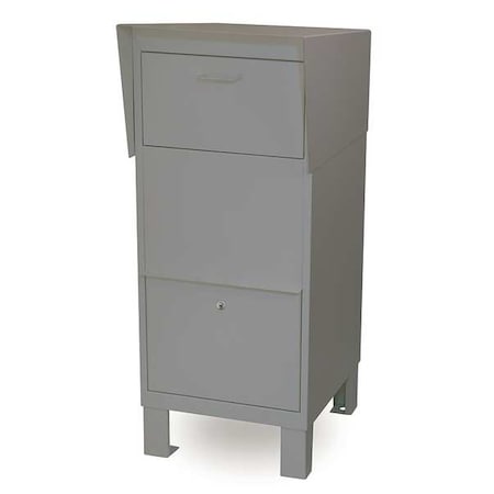 Courier Box, Gray, Powder Coated, 1 Doors, Free Standing, - MPN:4975GRY