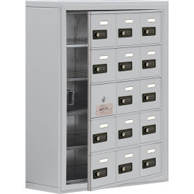 Salsbury 5-Tier 15 Door Phone Locker w/ Surface Combo Locks 24