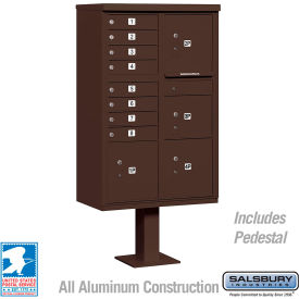 Salsbury 3300 Cluster Box Unit 8 A Doors 4 Parcel Lockers Type VI Bronze 3306BRZ-U