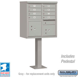 Cluster Box Unit 8 A Size Doors Type I Gray USPS Access 3308GRY-U