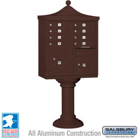 Regency Decorative Cluster Box Unit Tall 8 A Size Doors Type I Bronze USPS Access 3308R-BRZ-U