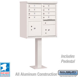 Cluster Box Unit 8 A Size Doors Type I White USPS Access 3308WHT-U