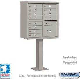 Cluster Box Unit 12 A Size Doors Type II Gray USPS Access 3312GRY-U