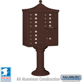 Regency Decorative Cluster Box Unit Tall 12 A Size Doors Type II Bronze USPS Access 3312R-BRZ-U