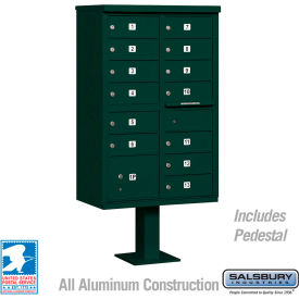 Cluster Box Unit 13 B Size Doors Type IV Green USPS Access 3313GRN-U