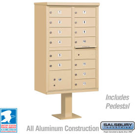 Cluster Box Unit 13 B Size Doors Type IV Sandstone USPS Access 3313SAN-U