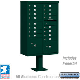 Cluster Box Unit 16 A Size Doors Type III Green USPS Access 3316GRN-U