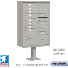 Cluster Box Unit 16 A Size Doors Type III Gray USPS Access 3316GRY-U