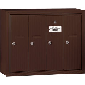 3500 Series 4B+ Vertical Mailbox 4 Doors Surface Mounted Bronze USPS Access 3504ZSU