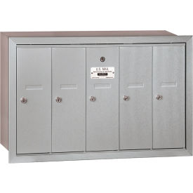 3500 Series 4B+ Vertical Mailbox 5 Doors Recessed Mounted Aluminum USPS Access 3505ARU