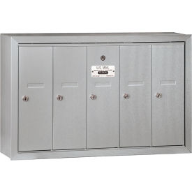 3500 Series 4B+ Vertical Mailbox 5 Doors Surface Mounted Aluminum USPS Access 3505ASU