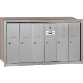 3500 Series 4B+ Vertical Mailbox 6 Doors Recessed Mounted Aluminum USPS Access 3506ARU