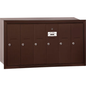 3500 Series 4B+ Vertical Mailbox 6 Doors Recessed Mounted Bronze USPS Access 3506ZRU