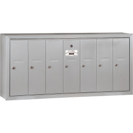 3500 Series 4B+ Vertical Mailbox 7 Doors Surface Mounted Aluminum USPS Access 3507ASU