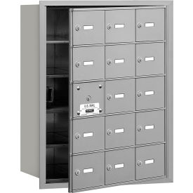 4B+ Horizontal Mailbox 15 A Doors (14 usable) Front Loading Aluminum USPS Access 3615AFU
