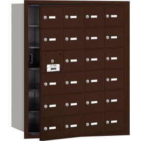 4B+ Horizontal Mailbox 24 A Doors (23 usable) Front Loading Bronze USPS Access 3624ZFU
