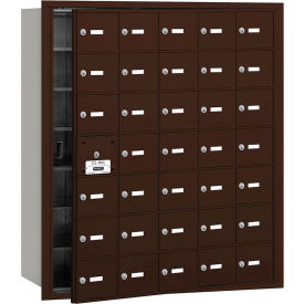 4B+ Horizontal Mailbox 35 A Doors (34 usable) Front Loading Bronze USPS Access 3635ZFU