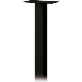 Standard Pedestal 4385BLK - In-Ground Mounted for Roadside Mailbox Package Drop Black 4385BLK