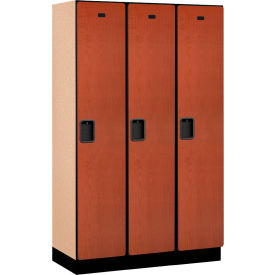 Salsbury 1-Tier 3 Door Extra Wide Wood Locker 45