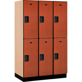 Salsbury 2-Tier 6 Door Extra Wide Wood Locker 45