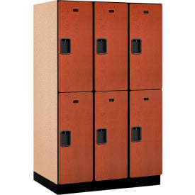 Salsbury 2-Tier 6 Door Extra Wide Wood Locker 45