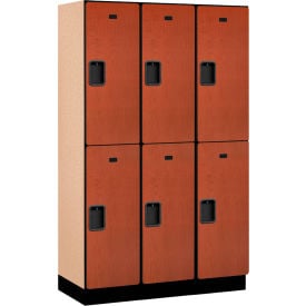 Salsbury 2-Tier 6 Door Extra Wide Wood Locker 45