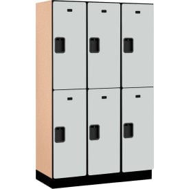 Salsbury 2-Tier 6 Door Extra Wide Wood Locker 45