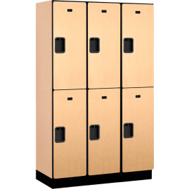 Salsbury 2-Tier 6 Door Extra Wide Wood Locker 45