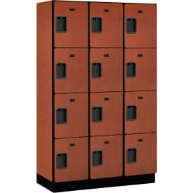 Salsbury 4-Tier 12 Door Extra Wide Wood Locker 45