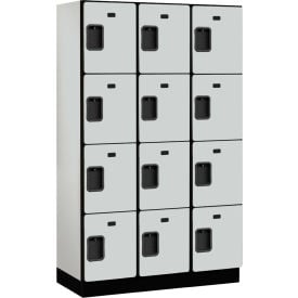 Salsbury 4-Tier 12 Door Extra Wide Wood Locker 45