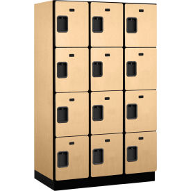 Salsbury 4-Tier 12 Door Extra Wide Wood Locker 45