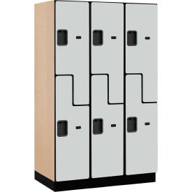 Salsbury Z-Style 2-Tier 6 Door ExtraWide Wood Locker 45