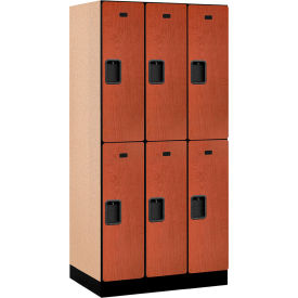 Salsbury 2-Tier 6 Door Designer Wood Locker 36