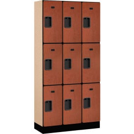 Salsbury 3-Tier 9 Door Designer Wood Locker 36