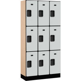 Salsbury 3-Tier 9 Door Designer Wood Locker 36