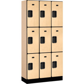 Salsbury 3-Tier 9 Door Designer Wood Locker 36