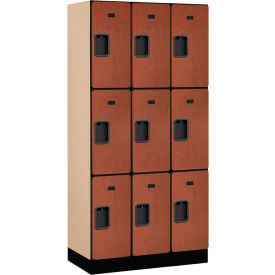 Salsbury 3-Tier 9 Door Designer Wood Locker 36
