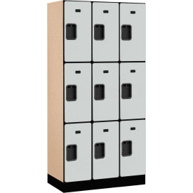 Salsbury 3-Tier 9 Door Designer Wood Locker 36