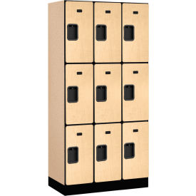 Salsbury 3-Tier 9 Door Designer Wood Locker 36